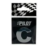 Autocolant 3D crom auto litera C, 28 mm, cu adeziv special