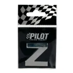 Autocolant 3D crom litera Z 28 mm cu adeziv special pentru auto