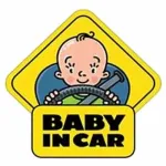 Autocolant auto Baby on Board 15x14,9 cm, multicolor, Type-2
