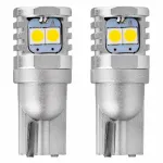 Set 2 becuri LED T10 W5W Canbus 12/24V, 6 SMD 3030, lumină albă
