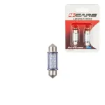 Set 2 becuri LED sofit 12V 36 mm SV8.5-8, 6 LED, albastru