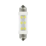 Bec LED sofit 24V cu 6 LED-uri 11x41mm SV8.5-8, alb, set 2 buc