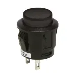 Intrerupator buton cu revenire negru 12V 20A, montaj Ø15 mm