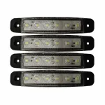 Lampa gabarit LED alba 12/24V cu 6 LED-uri, set 4 bucati