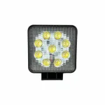 Proiector LED auto pătrat din metal 27W, 9 LED, 12/24V