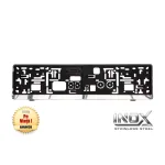 Suport număr înmatriculare auto din inox, pentru plăcuțe standard RO/UE, 1 buc