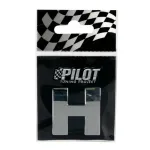 Autocolant 3D crom auto litera H, 28 mm, cu adeziv special