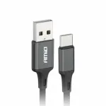 Cablu USB la USB-C 2A, 100 cm, pentru incarcare si date Amio