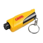 Ciocan spart geam auto 3 in 1 cu taietor centura si breloc, galben