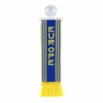 Fanion auto mic cu ventuză Europa pentru parbriz, montaj interior