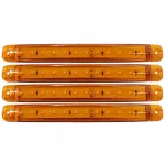 Set 4 lampi gabarit LED galbene Cridem 12/24V, 172x20x11 mm