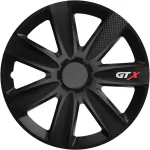 Set 4 capace roti auto Cridem GTX Carbon negre 16 inch, ABS rezistent