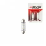 Set 2 becuri LED sofit 12V 39mm SV8.5-8, 6 LED, lumină albă