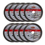 Set 10 discuri diamantate turbo subtire, ceramica, taiere umeda si uscata, 125 mm/22.23 mm, Richmann Exclusive GartenVIP DiyLine