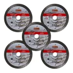 Set 5 discuri diamantate turbo subtire, ceramica, taiere umeda si uscata, 125 mm/22.23 mm, Richmann Exclusive GartenVIP DiyLine