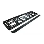Set 2 suporturi negre pentru număr de înmatriculare auto 13x52 cm