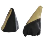 Set mansoane schimbator si frana mana Ford Focus 2 2004-2007, piele negru-bej