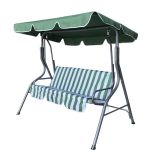 Balansoar de gradina 3 locuri cu acoperis reglabil si cadru metalic