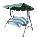 Balansoar de gradina 3 locuri cu acoperis reglabil si cadru metalic