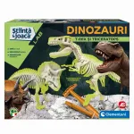 Set arheologie dinozauri T-Rex și Triceratops fosforescenți, 6+ ani