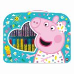 Gentută de desen Peppa Pig Art Case cu accesorii creative pentru copii