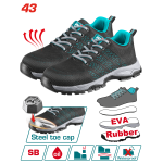 Bocanci de protectie TOTAL SB cu bombeu otel, Flyknit, marimea 43