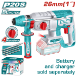 Ciocan rotopercutor TOTAL 20V Li-Ion SDS Plus 2.5J, fara acumulator