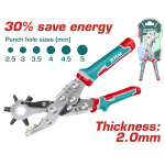 Cleste preducea TOTAL cu 6 dimensiuni pentru piele, carton si plastic