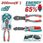 Cleste taietor multifunctional TOTAL 200 mm, Cr-V, maner TPR