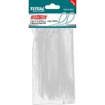 Coliere de plastic TOTAL 4.8x300 mm, nylon 66, set 100 buc