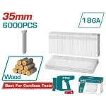 Cuie pentru lemn TOTAL 35 mm GA18, 6000 bucati, pentru pistol de cuie