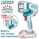 Lampa de lucru TOTAL 20V Li-Ion, 2000 lumeni, cap rotativ 130°
