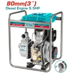 Motopompa diesel TOTAL 3 inch, 80 mm, 5.5 CP, debit 1000 l/min