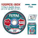 Set 100 discuri debitare metal si inox 115 mm, 1.0 mm, TOTAL