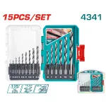 Set 15 burghie HSS 4341 pentru metal si inox subtire TOTAL