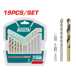 Set 19 burghie si biti TOTAL pentru metal, zidarie si insurubare