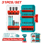 Set 31 accesorii pentru surubelnita cu impact TOTAL, biti S2