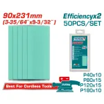 Set 50 foi smirghel TOTAL 90x231 mm, granulatii mixte pentru slefuire