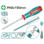 Șurubelniță impact TOTAL PH2x150 mm din oțel S2, vârf magnetic
