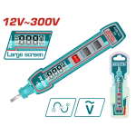 Tester tensiune AC TOTAL 12-300V cu afisaj LCD si avertizare