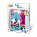 Set pictura pe numere Paris Primavara cu rama pentru copii 12+