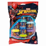 Set 10 borcănașe cu plastilină Spiderman multicolor pentru copii 3+