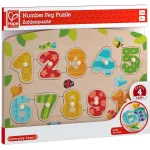 Puzzle din lemn cu numere Hape, multicolor, 1-10, pentru copii 3 ani+