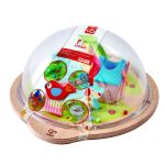 Labirint magnetic cu bile colorate din lemn Hape, 2 ani+