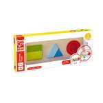 Puzzle geometric din lemn Hape, cu 2 niveluri de dificultate