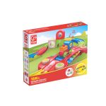 Sina senzoriala din lemn Hape cu xilofon si tren pentru copii