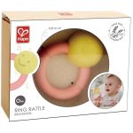 Zornăitoare inel Hape pentru bebeluși, material sigur pe bază de orez