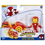 Set vehicul si figurina Iron Man Spidey si Prietenii Extraordinari