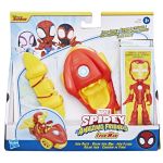 Set Spidey și Prietenii Extraordinari cu mașinuță, figurină și accesoriu Iron Man