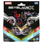 Set Beyblade X Marvel cu Spider-Man si Venom, 2 titirezi si 2 lansatoare